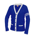 Unisex Varsity Cardigan Royal Blue and White