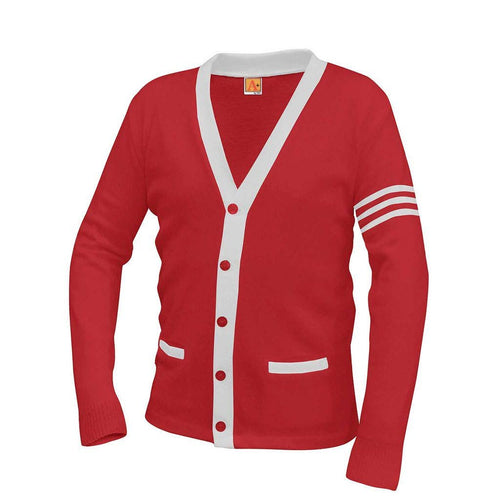 MVSU Athletic Unisex Varsity Cardigan Red and White - image 2