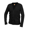 Unisex Jersey V-Neck Cardigan Black