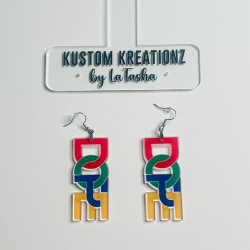 DOPE Statement Double Sided UV Printed Laser Cut Acrylic Earrings - image 2